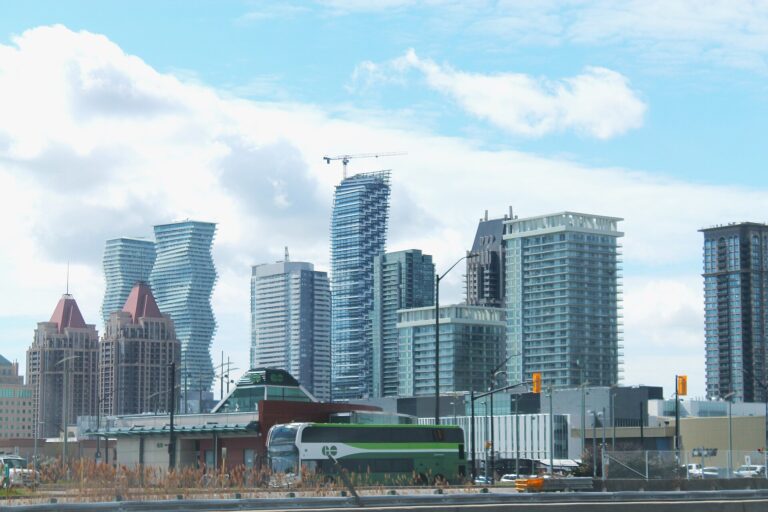 The Mississauga city centre skyline